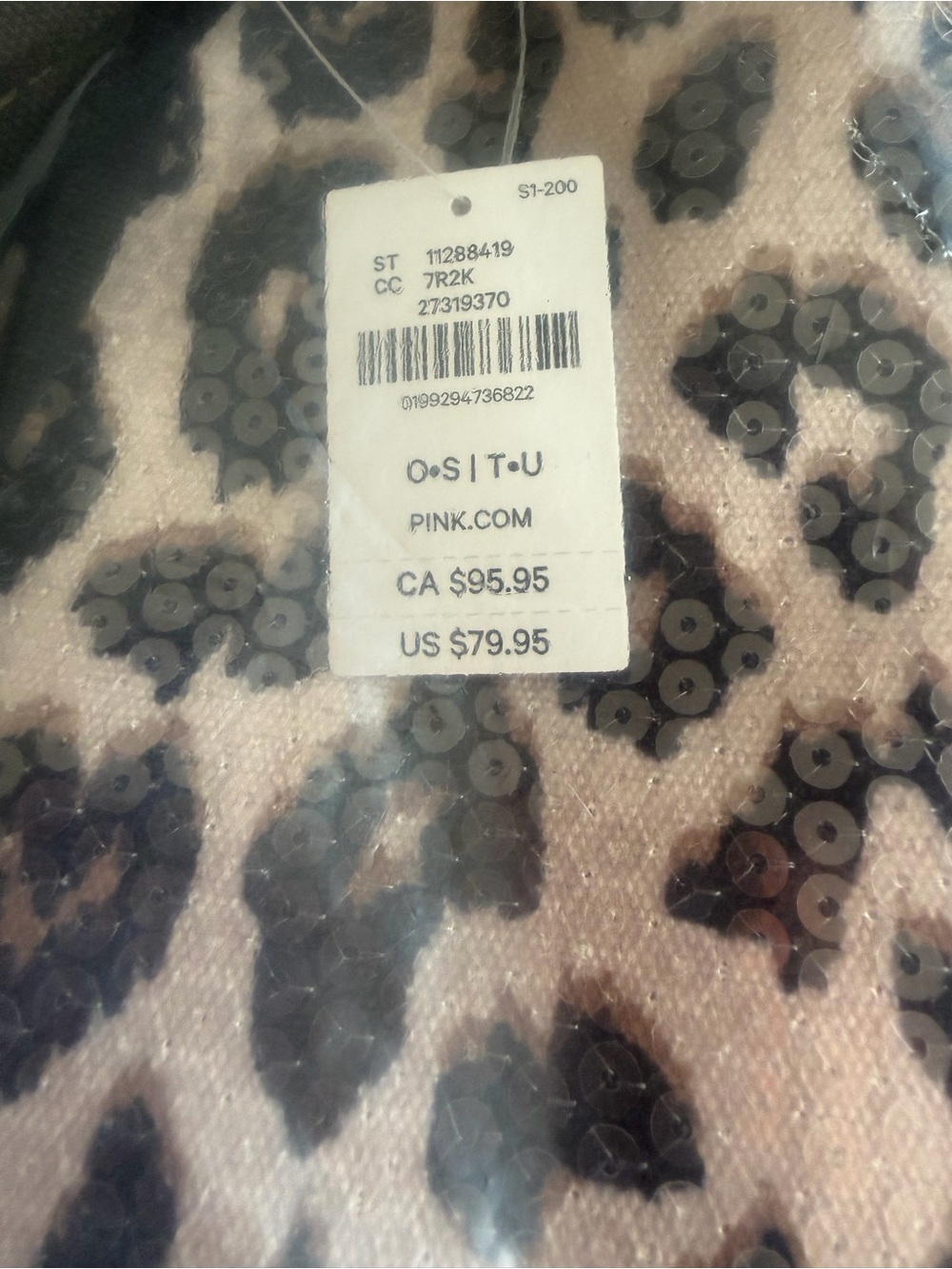 Victoria's Secret Pink & Black Leopard Print Backpack - Picture 3 of 5